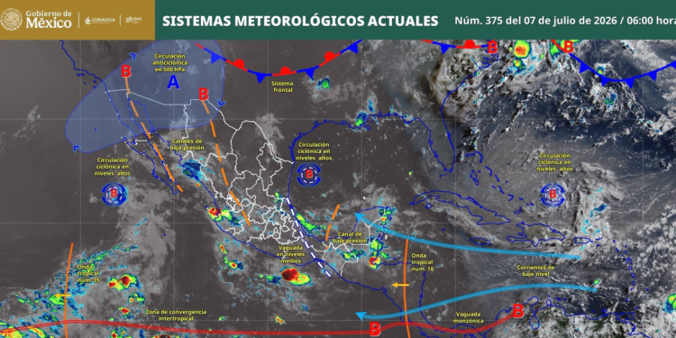Buenos días. Te compartimos el pronóstico meteorológico para este día, de acuerdo con información de @conagua_clima.