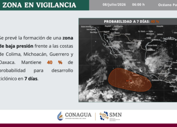 Conagua Michoacán mantiene atención en la costa michoacana ante posible canal de baja presión
