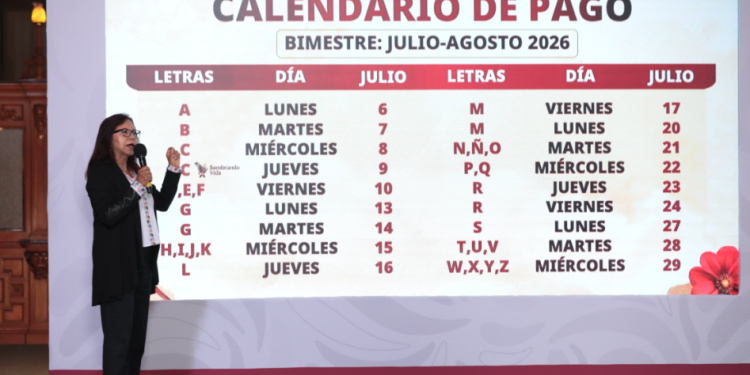 Del 6 al 29 de julio se realiza el pago de las Pensiones para el Bienestar correspondiente al bimestre julio- agosto: Leticia Ramírez