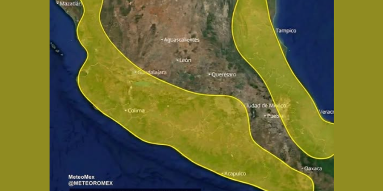 ALERTA GENERALIZADA: En las próximas horas se pronostican lluvias fuertes a severas en el occidente, oriente y centro-sur de México.