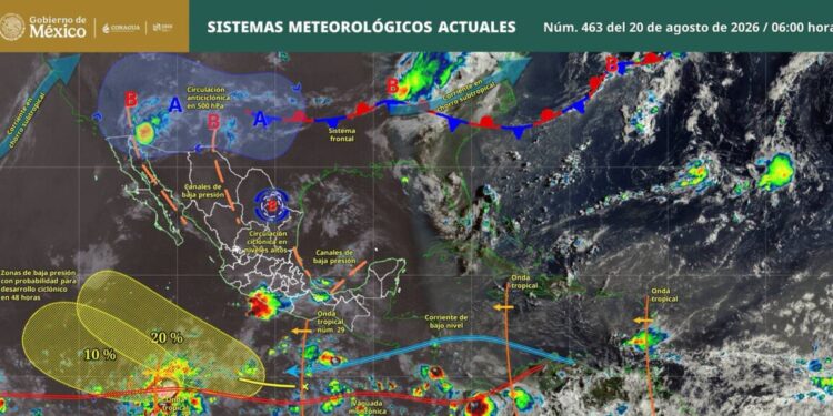 Buenos días. Lluvias intensas y muy fuertes marcarán el tiempo este jueves