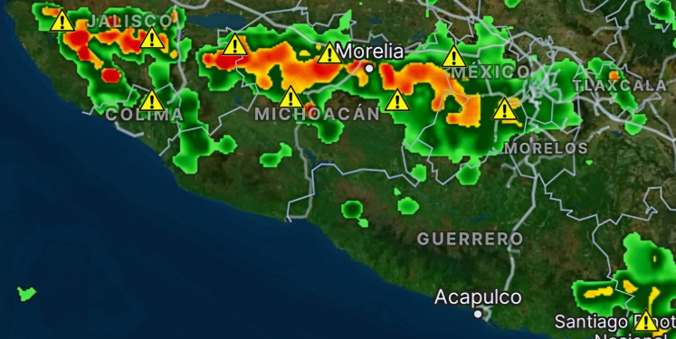 ALERTA: En las próximas horas se pronostica el desarrollo de núcleos de tormenta debido a la influencia de una perturbación tropical.