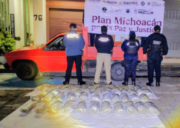 Asegura SSP cerca de 45 kilos de marihuana ocultos en vehículo; hay 2 detenidos