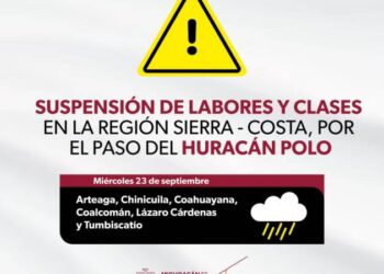 PC estatal mantiene vigilancia ante el huracán “Polo”; continúa hoy la suspensión de clases