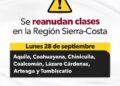 Este lunes se reanudan clases en la región Sierra-Costa de Michoacán: SEE