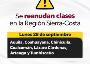 Este lunes se reanudan clases en la región Sierra-Costa de Michoacán: SEE