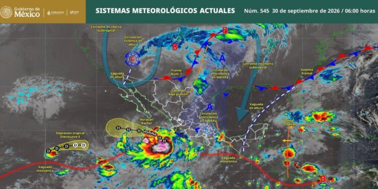¡Buenos días! Te compartimos los sistemas meteorológicos que estarán presentes este miércoles en territorio nacional