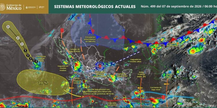 Lluvias intensas en cuatro estados y muy fuertes en diversas regiones del país