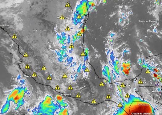 ALERTA: En las próximas horas iniciará el desarrollo de núcleos de tormenta en el país, con potencial de generar inundaciones repentinas.
