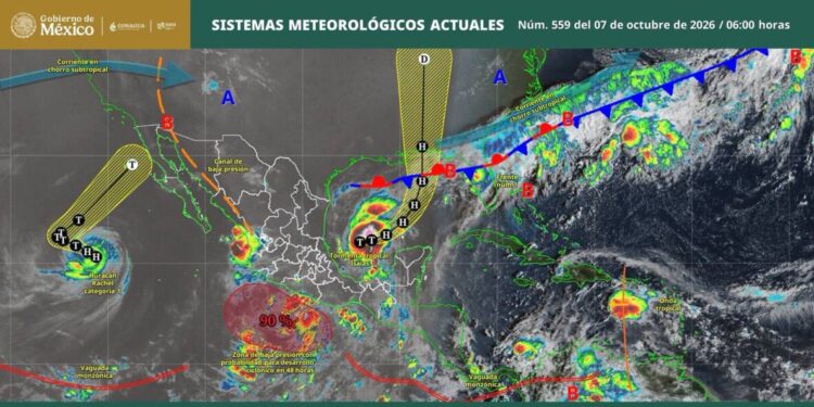 ¡Buenos días! Te compartimos los sistemas meteorológicos que estarán presentes este miércoles en territorio nacional:
