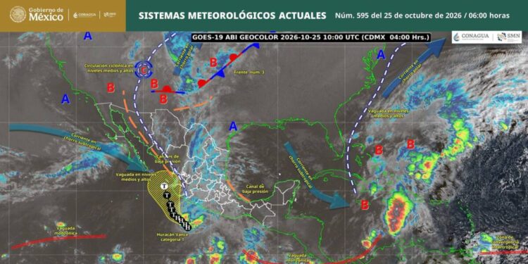 Buenos días! De acuerdo con información de @conagua_clima, te compartimos los sistemas meteorológicos que estarán presentes este domingo en territorio nacional: