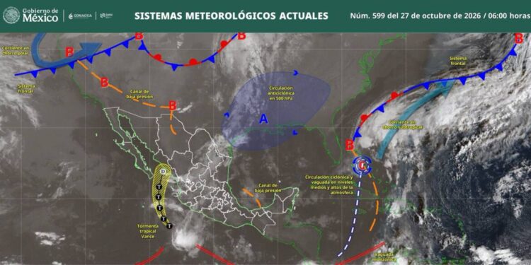 ¡Buenos días! De acuerdo con información de @conagua_clima, te compartimos los sistemas meteorológicos que estarán presentes este martes en territorio nacional: