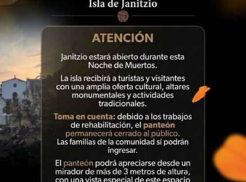 Janitzio está listo para recibir a turistas en Noche de Muertos