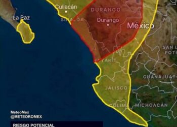 ALERTA: En las próximas horas se pronostican lluvias fuertes a intensas en México debido al avance de la Tormenta Tropical Vance.