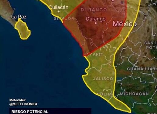 ALERTA: En las próximas horas se pronostican lluvias fuertes a intensas en México debido al avance de la Tormenta Tropical Vance.