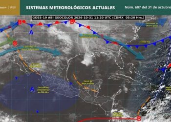 ¡Buenos días! Conoce los sistemas meteorológicos que estarán presentes el día de hoy y sus efectos en territorio nacional.